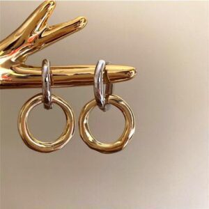 Retro Dual-color Detachable Dangle Earrings