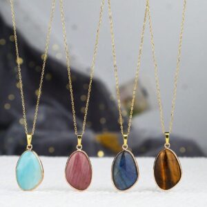 Natural Stone Pendant Necklace