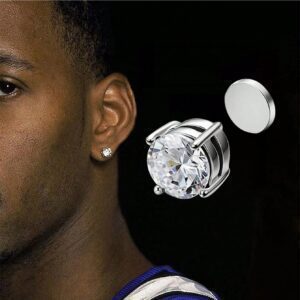 1 Piece Magnetic Silver Stainless Steel Stud