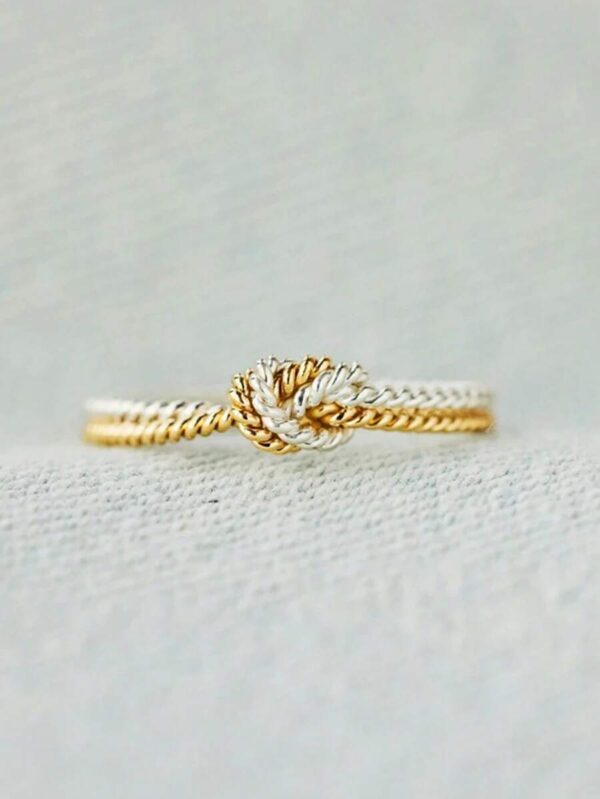 Knotted Two Toned Ring
