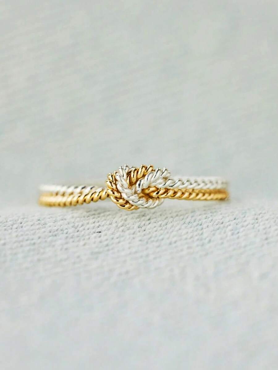 Knotted Two Toned Ring