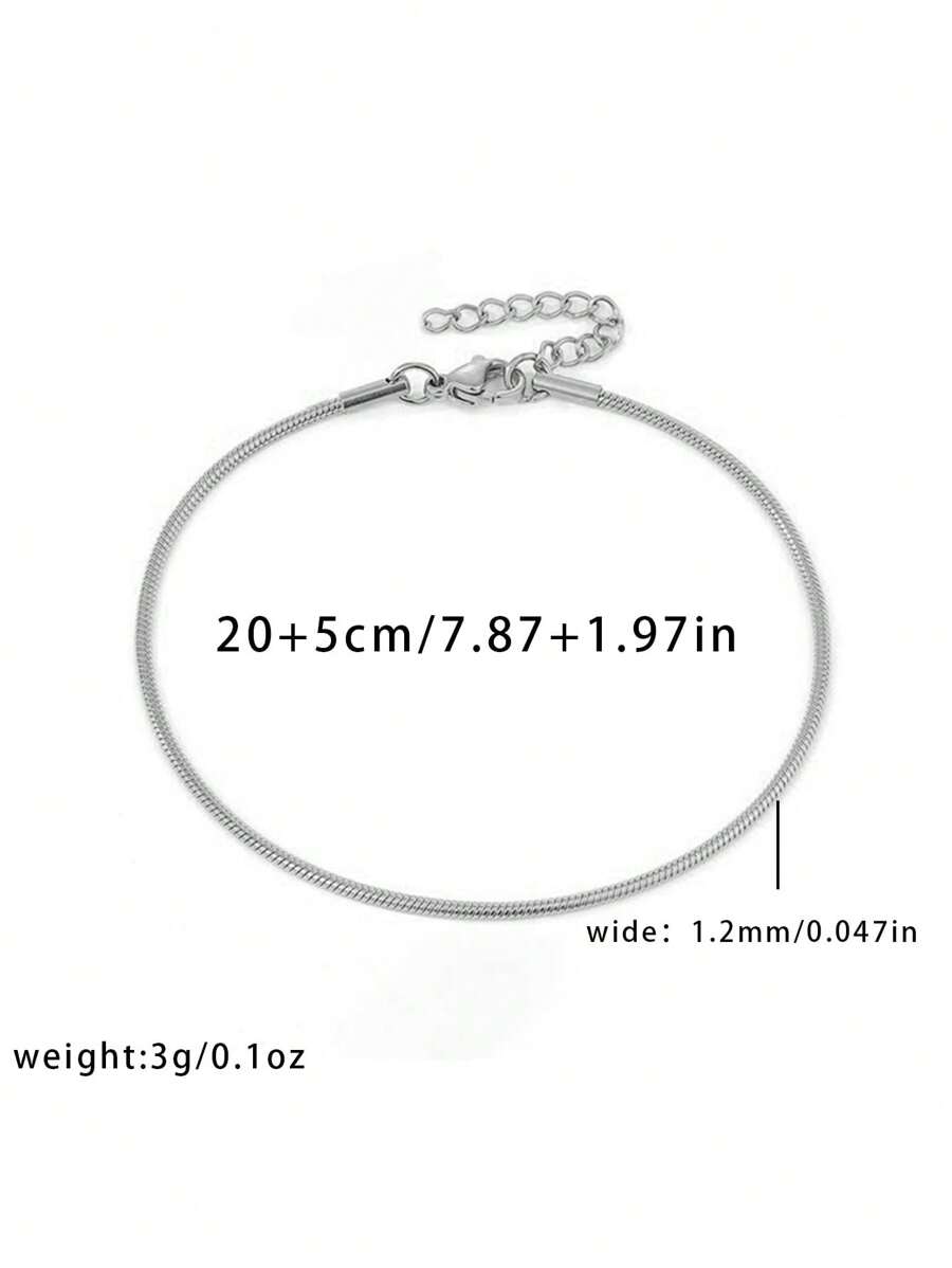 1 Pc Stainless Steel Anklet (Silver & Gold) - Image 2