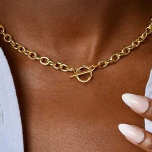 Stainless Steel Buckle Chain Necklace