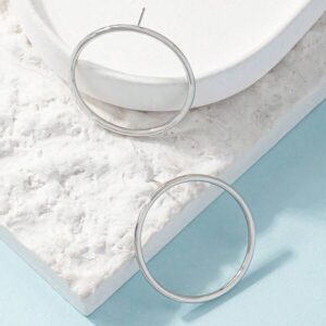 Oversized Round Stud Earring -Medium