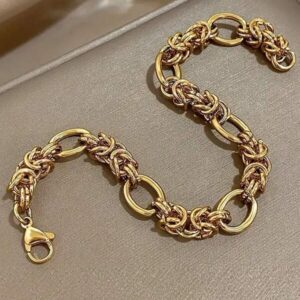 Stainless Steel Multi-Layer Bracelet - Plated With 18K Gold