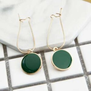 Classy Flat Gemstone Earrings