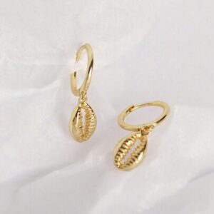 Seashell Cowrie Dangle Earring