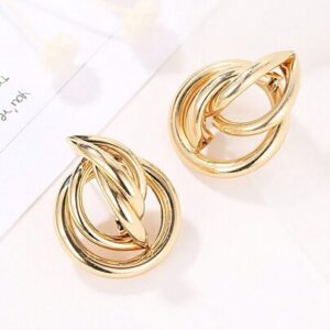 Layered Circular Stud Earring