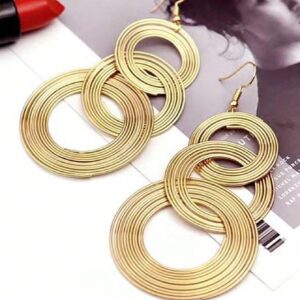 Large Gold Ring Earrings