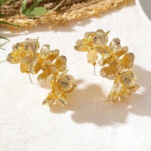 Exaggerated Multi-Layer Floral Earrings