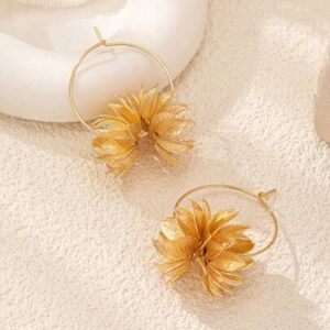 Metal Flower Earrings