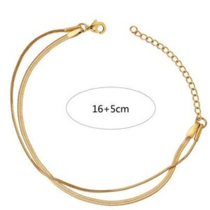 Double Layered Minimalist Stainless Steel Bracelet
