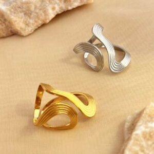 18k Gold Plated Statement Ring (1pc)