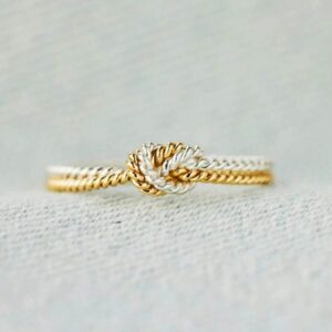Knotted Two Toned Ring