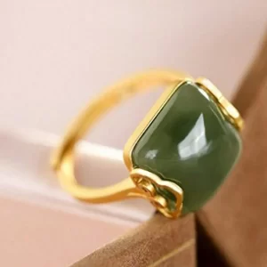 Vintage Elegant Jade Adjustable Ring