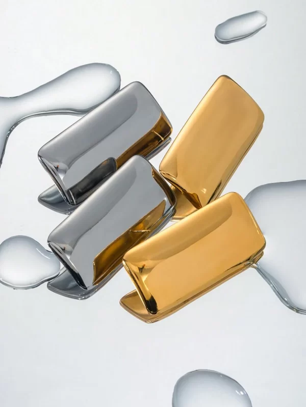 Minimalist Stainless Steel Rectangular Statement Earring - Image 2