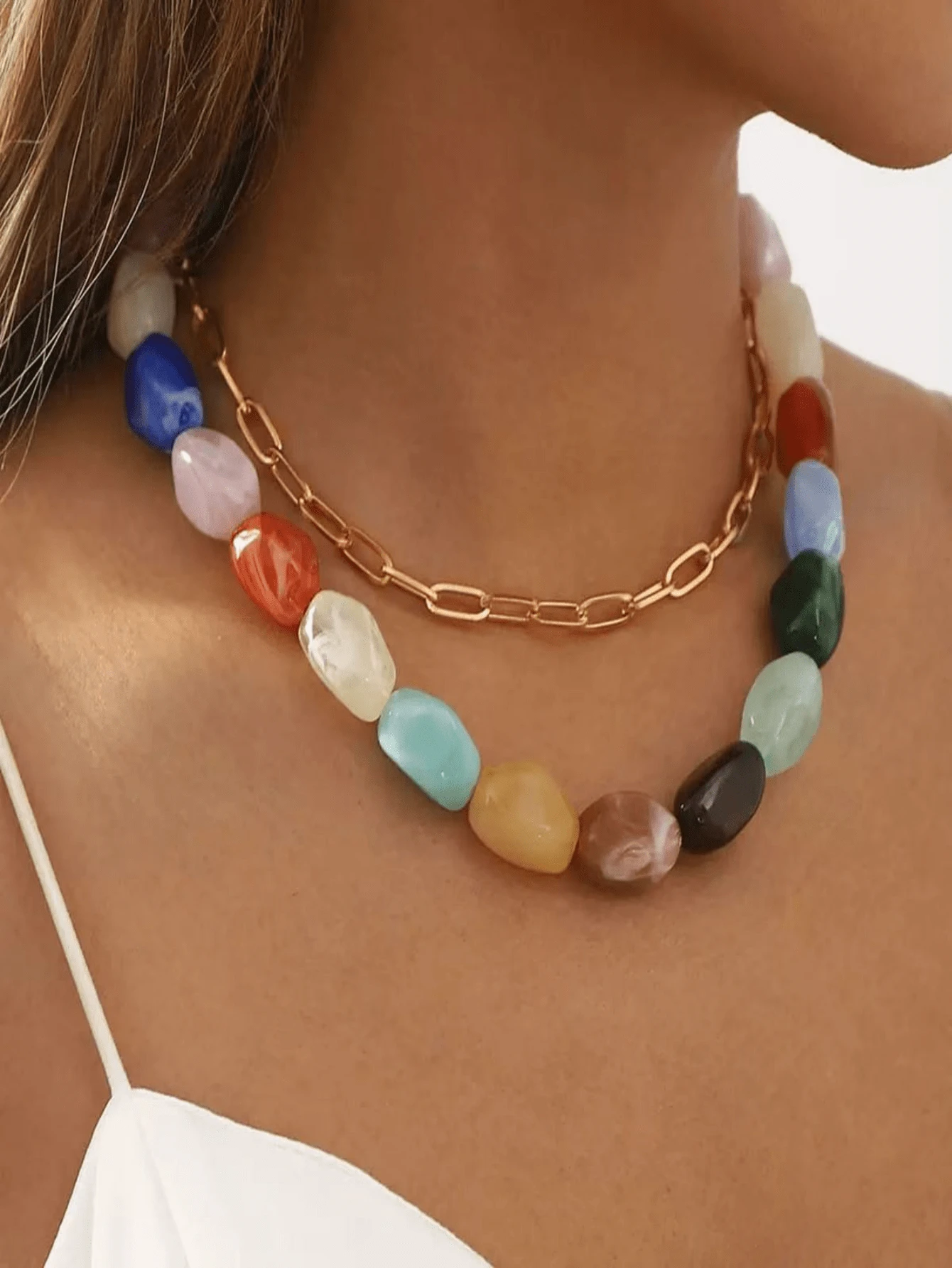 Layered Statement Choker and Necklace - Image 2