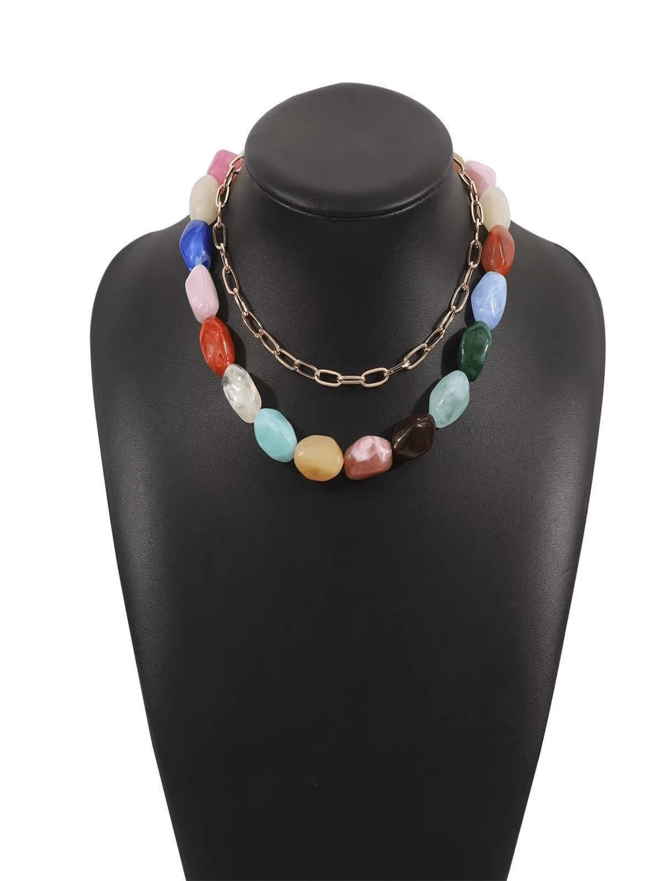 Layered Statement Choker and Necklace