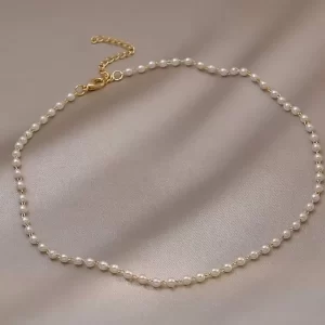 Faux Pearl Beaded Choker
